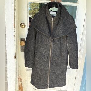 Soia & Kyo Charcoal Gray Wool Coat sz M